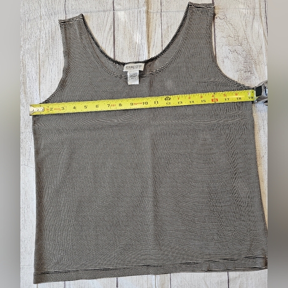 Chico's Travelers Size 3 (Large) Striped Tank Layering Piece Vintage Made In USA - Picture 4 of 5